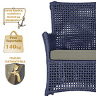 4 Poltronas Igapó Alumínio Micro Pintura Preta Corda Náutica