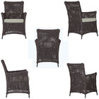 4 Poltronas Igapó Alumínio Micro Pintura Preta Corda Náutica