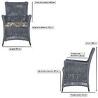 4 Poltronas Igapó Alumínio Micro Pintura Preta Corda Náutica