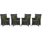 4 Poltronas Igapó Alumínio Micro Pintura Preta Corda Náutica