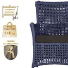 4 Poltronas Igapó Alumínio Micro Pintura Preta Corda Náutica