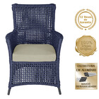 4 Poltronas Igapó Alumínio Micro Pintura Preta Corda Náutica