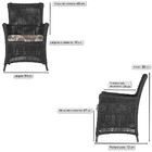 4 Poltronas Igapó Alumínio Micro Pintura Preta Corda Náutica