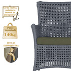 4 Poltronas Igapó Alumínio Micro Pintura Preta Corda Náutica