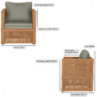 4 Poltronas Madri Alumínio Corda Náutica Estofado 8 Trama Ori