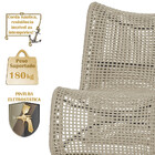 4 Poltronas Texas Em Alumínio Pintura Preta Corda Náutica Tra