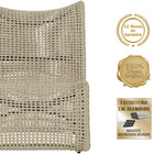 4 Poltronas Texas Em Alumínio Pintura Preta Corda Náutica Tra