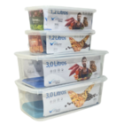 4 Potes Transparentes Volare Rischioto - Kit Presídio