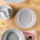 4 Pratos De Sobremesa Porcelana Relevo Tassel Germer 20,5cm R