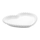 4 Pratos Wolff Beads De Porcelana Branco 17cm X 15cm X 2cm