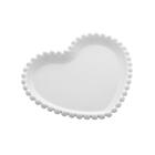 4 Pratos Wolff Beads De Porcelana Branco 17cm X 15cm X 2cm