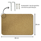 4 Quadro Aviso Cortiça Recado Mural Fotos 28x44cm+4 Brinde