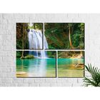 4 Quadros Decorativos Paisagem Cachoeira