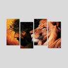4 Quadros Decorativos Religioso Sacrifício 21x30 Luven Bra