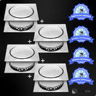 4 Ralos Inteligente Sistema Clic 10x10 Aço Inox P