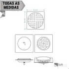 4 Ralos Inteligente Sistema Clic 10x10 Aço Inox P