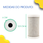 4 Refil Para Filtro Chuveiro Carvão Ativado Remove Cloro 5''