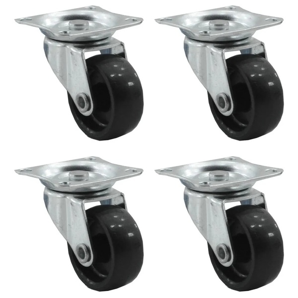 4 Rodinhas Giratória Móveis Vaso Mini Rodizio Roda 32mm 80kg