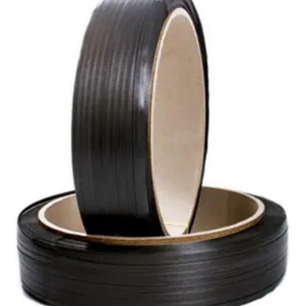 4 Rolos De Fita Arquear Plástica Preta Pp 16mm