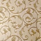 4 Rolos De Papel De Parede Lavável Folhas Bege