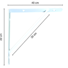 4 Suporte Prateleira Mão Francesa 40cm +parafusos+bucha