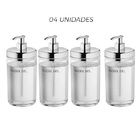 4 Suportes Dispenser Álcool Gel 500ml Elegante Não Virus Top