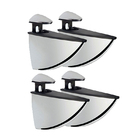 4 Suportes Prateleira Tucano Cromado Médio Para Vidro Ou Made