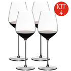 4 Taças Cabernet Sauvignon 820ml Max Cristal 30cm Altura Top