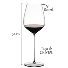 4 Taças Cabernet Sauvignon 820ml Max Cristal 30cm Altura Top
