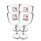 4 Taças Gin Acrílico Personalizada Transparente Salvar Vidas