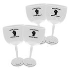 4 Taças Gin Brancas Personalizadas Make Racismo Wrong