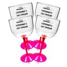 4 Taças Gin Com Base Rosa Personalizadas Criativas Para Live