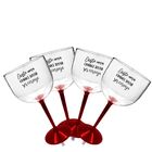 4 Taças Gin Com Base Vermelha Personalizadas Para Live - Tema