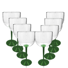 4 Taças Gin Haste Verde Acrílico