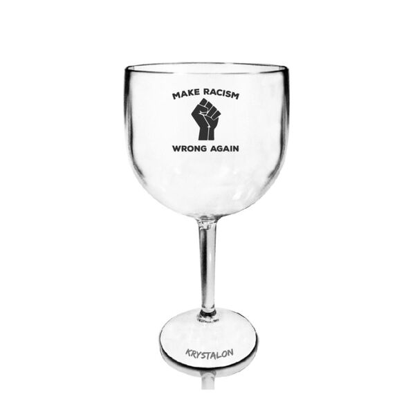 4 Taças Gin Transparentes Personalizadas Make Racismo Wrong