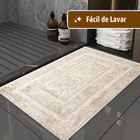4 Tapete Banheiro Lavabo Algodão Absorvente Macio Mtmf 40x60