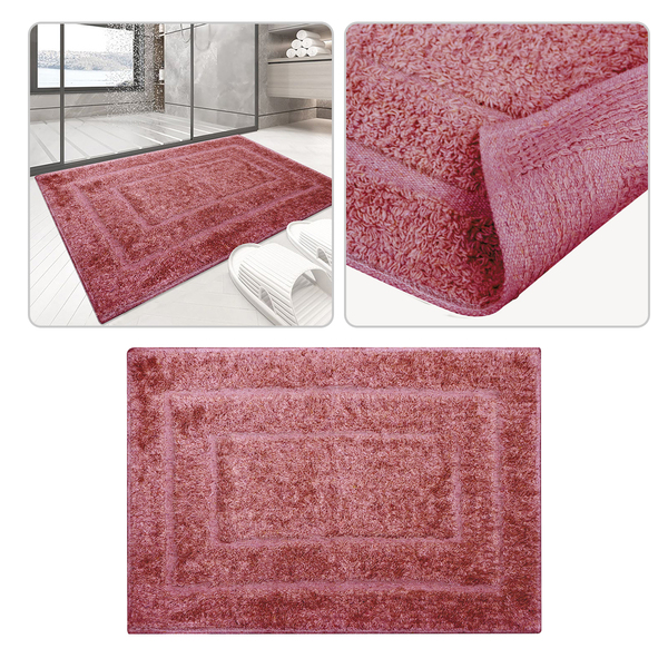 4 Tapete Banheiro Lavabo Algodão Absorvente Macio Mtvm 40x60