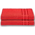 4 Toalhas Plus Size Grossa E Macia 80x180 Vermelho E Verde
