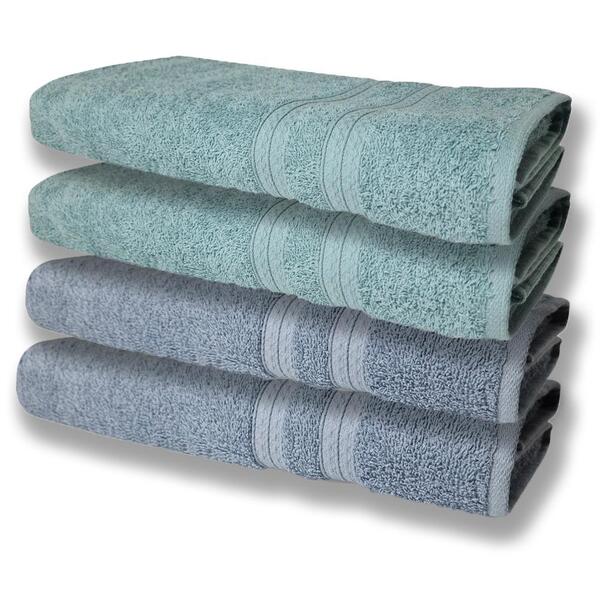 4 Toalhas Super Felpudas Grande E Grossa Algodão 80x150 Azul+