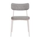 4 Un. Cadeira Fixa Estofada Mynna C/pés Brancos