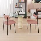 4 Un. Cadeira Fixa Estofada Mynna Tecido Meclado