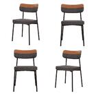 4 Un. Cadeira Fixa Estofada Mynna Tecido Meclado