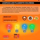 4 Un Lâmpada De Filamento Foxlux E-27 1w 127v Verde