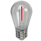 4 Un Lâmpada De Filamento Foxlux E-27 1w 220v Vermelho