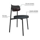 4 Unidades Cadeira Kyta Fixa C/4 Pés 50 X 44,7 X 83,8 Cm