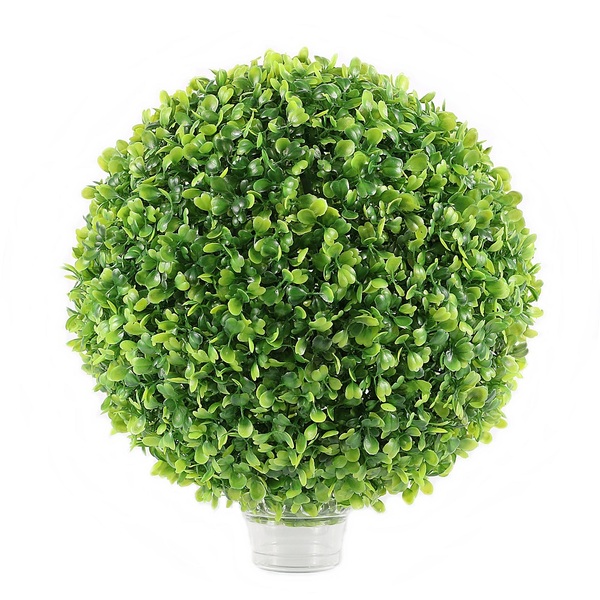 4 X Bolas De Buchinho Buxinho Artificial 26 Cm Decoração