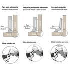 4pç Dobradiça Caneco Pressão Curva Porta Armário Móveis 35mm