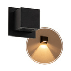 4x Arandela Box Cubo Pequena 1 Facho PRETO Parede Muro St1319