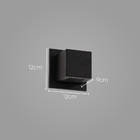 4x Arandela Box Cubo Pequena 1 Fachos PRETO + Led G9 5w Bivol