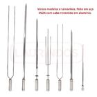 4x Espetos De Inox Lâmina 40cm Duplo/coração Para Churrasco